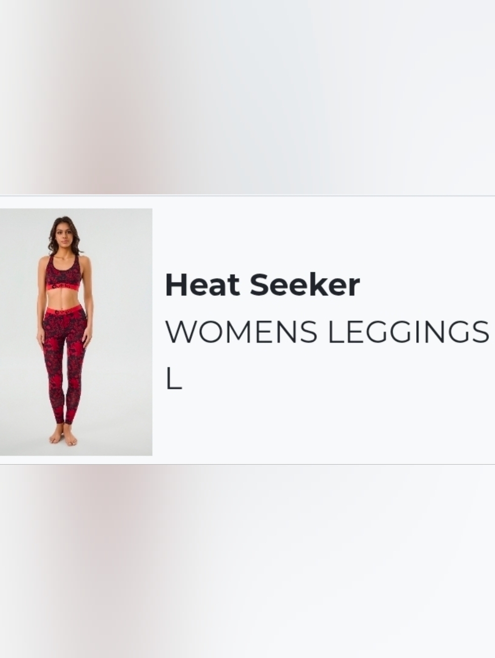 Brand New Ethika Women's Red and Black Leggings Size L Cotton/Spandex